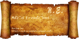 Mód Erzsébet névjegykártya