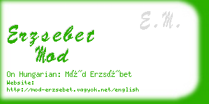 erzsebet mod business card